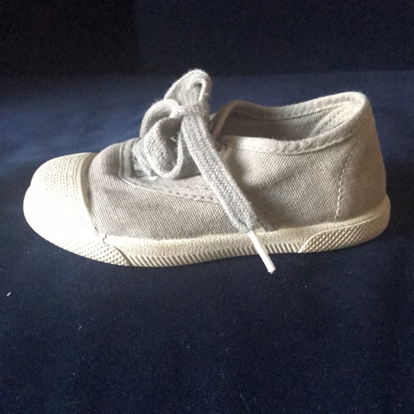 🇪🇸 ZARA BABY 4.5T Lace Up Green Khaki Canvas Shoes Unisex Toddler - Picture 10 of 12